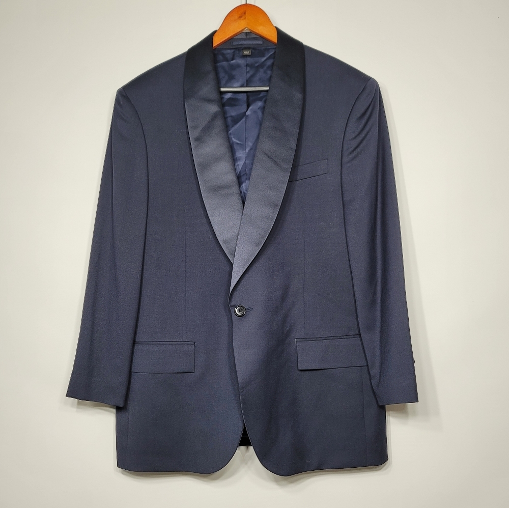 J Crew Ludlow Tollegno 1900 Wool Blue Blazer Jacket 42S